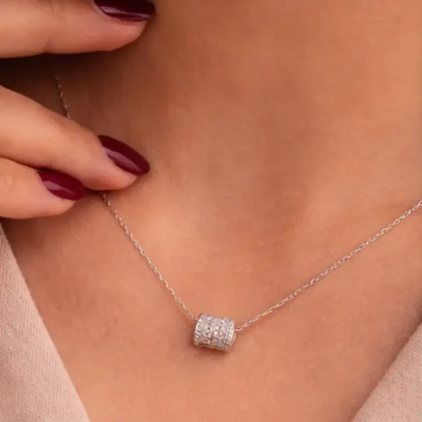 Pranavi Crystal Barrel Pendant Necklace