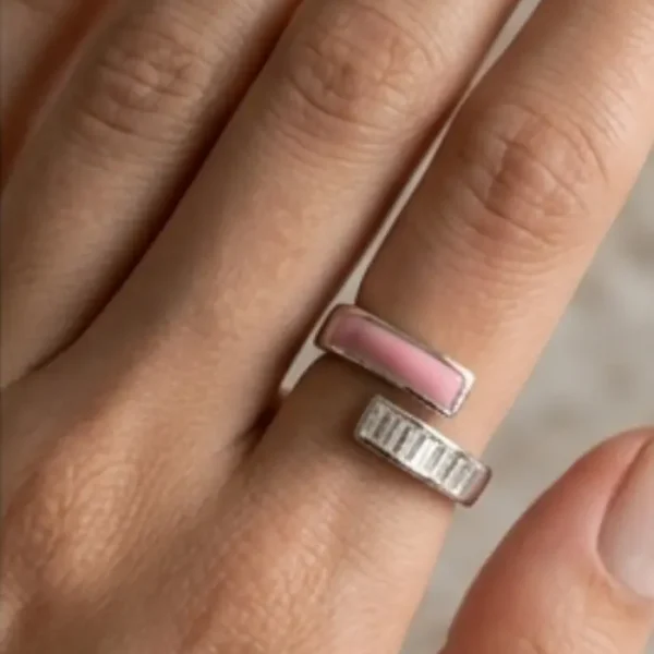 Blush Curve 925 Silver Ring