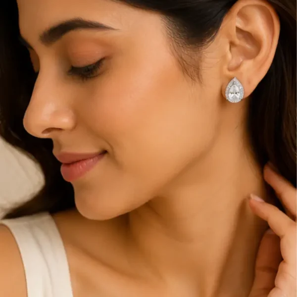 Celeste Teardrop Stud Earrings