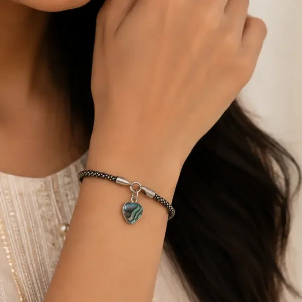 Pranavi Ocean Heart Charm Bracelet